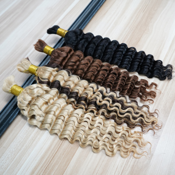 Natural Color 100 Grams Deep Wave Brazilian Remy Human Hair Bundles