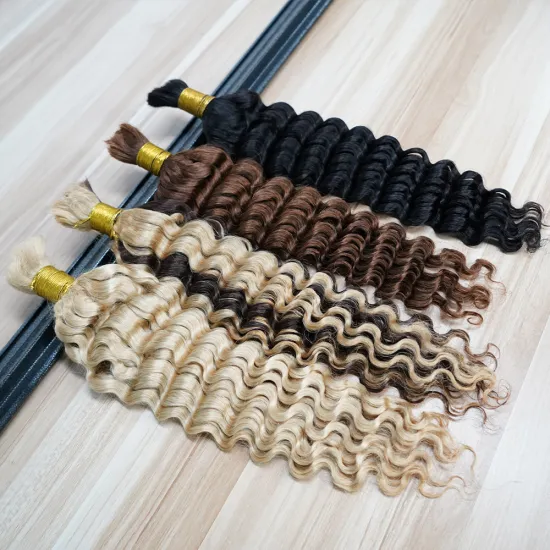 Natural Color 100 Grams Deep Wave Brazilian Remy Human Hair Bundles