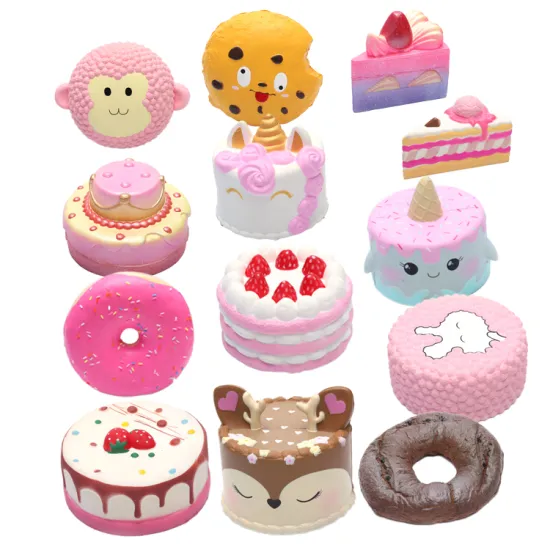 Custom Shape Jumbo Slow Rising Kawaii Foam Cake Cup with Strawberry Scent - OEM Available