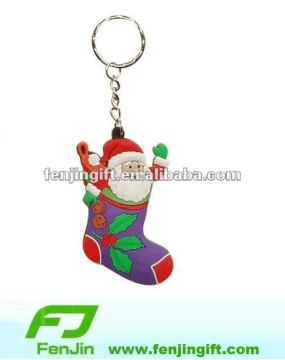 Christmas Gift,Santa Claus Shape pvc key chains