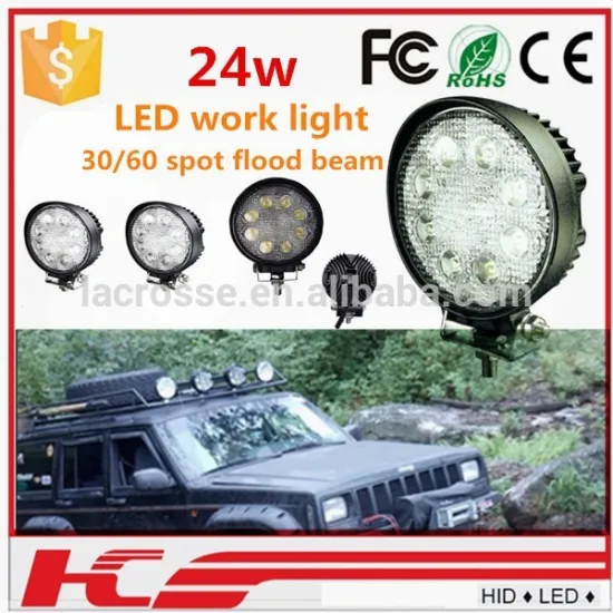 High Lumen 3600lm Ip68 Spot flood beam 24w Led Work Light