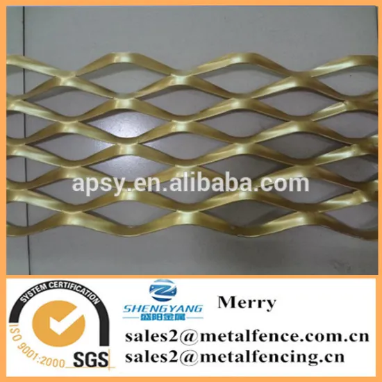 Decorative mesh application and perforated technique aluminum expanded wire mesh