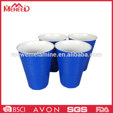 Reusable melamine plastic iced coffee cups