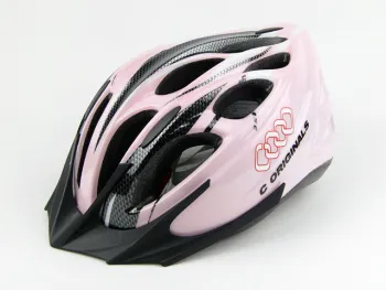 Custom Mountain Adult Bicycle Helmet Pink Simple With 18 Vent Holes