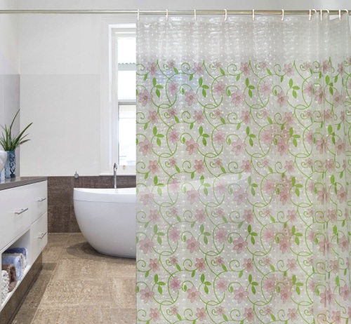 Tenda da doccia PEVA all&#39;ingrosso con stampa floreale