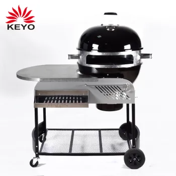 Trolley Charcoal Grill Equipment Kettle Shaped Pizza Oven Wood Fired Outdoor