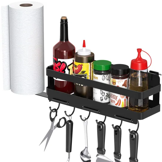 Upgraded Griddle Caddy BBQ Accessories Storage Box Paper Holder Metal Barbecue BBQ Caddy For Grill