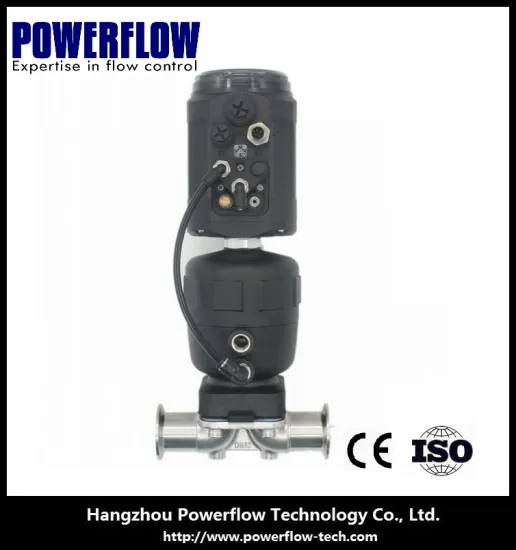 sanitary diaphragm regulating valve with intelligent valve positioner