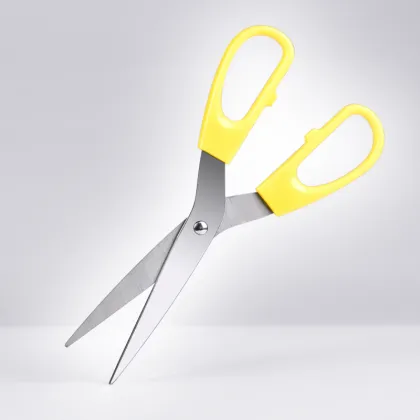 stainless steel school scissors plastic safe office scissors