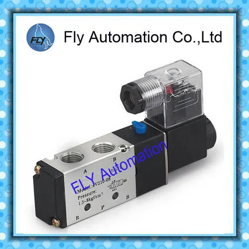 4v210-08 5/2 Way 0.15-0.8 Mpa Din43650b Solenoid Valve 