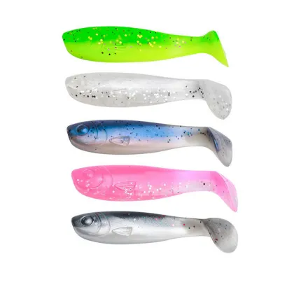 Multi Color Bulk Soft PVC Plastics 45mm Bass Bait Paddle Tail Lures
