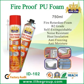Soundproofing Pu Foam Spray Straw , 750ml Fire Rated Sealant
