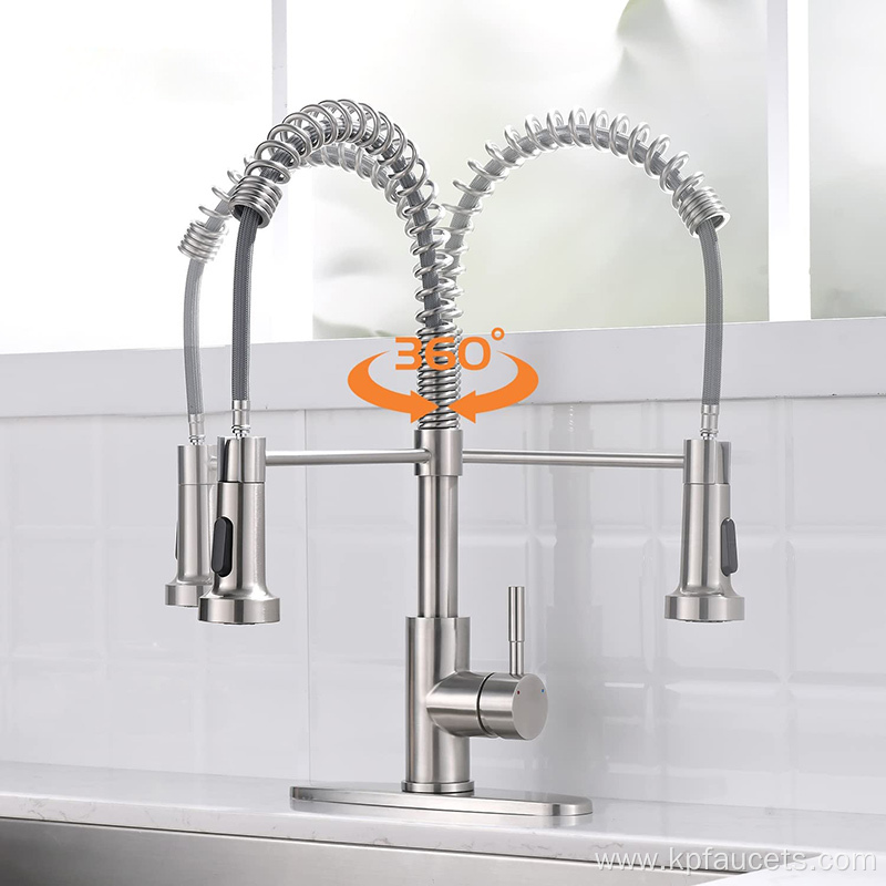 Brush Nickel Kitchen Faucet Pull Down Faucets