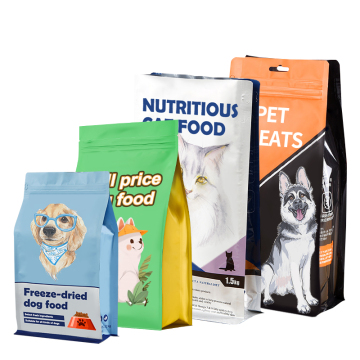YURUI Custom Printing Flat Bottom Resealable Pet Dog Ziplock Bag