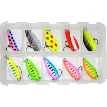 Colorful Hard Bait Fishing Tackle Kit - 20pcs Trout Spoon Lures