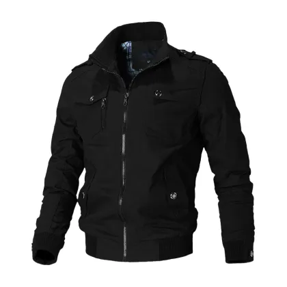 Men's Slim Fit Bomber Jacket Casual Windbreaker for Spring and Autumn