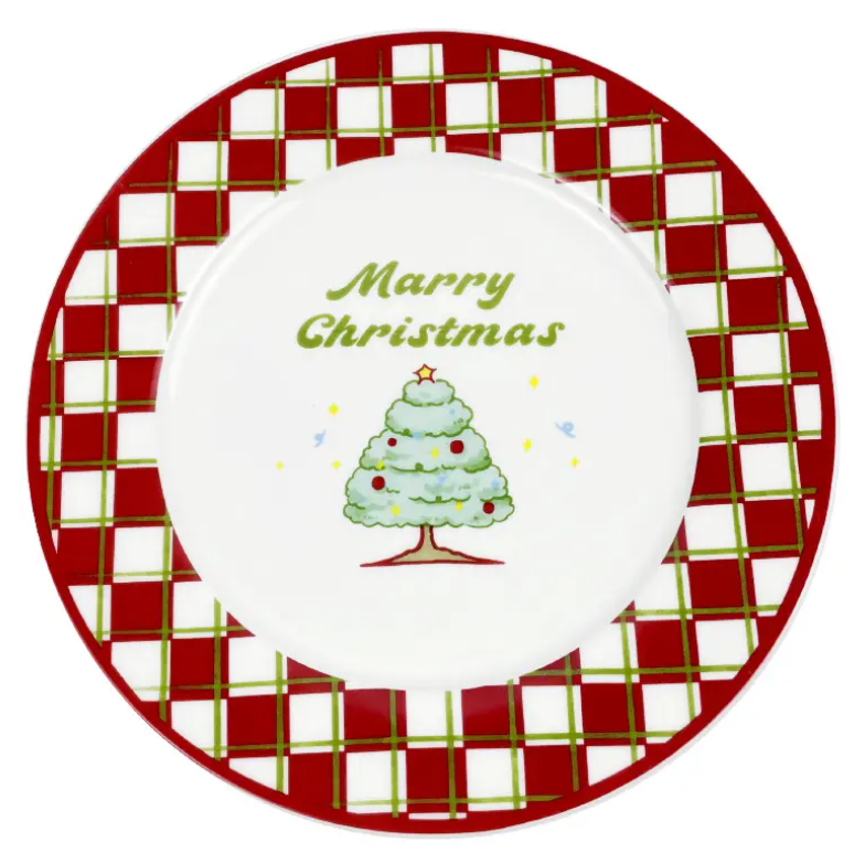 European-style luxury Christmas plate