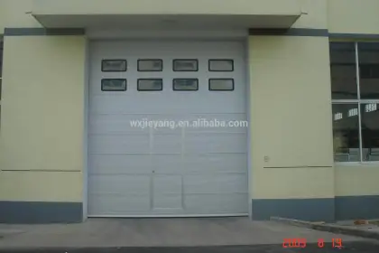 steel automatic industry door with lighting windows