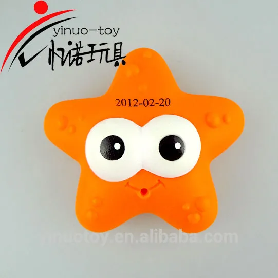2017 promotional cheap plastic water squirt toys cute star fish bath toy