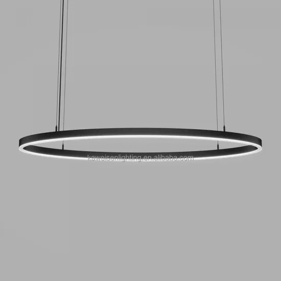 1 Inch Dimmable 1-10v Architectural Linear LED Chandelier Pendant Light with Oval Ring Shape - OEM/ODM Options