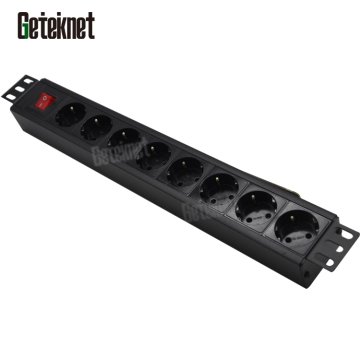 1.5U 19'' Rack Mount PDU: 8-Outlet Germany Socket 16A Power Distribution Unit