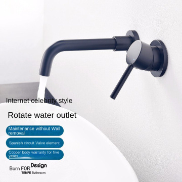 Wholesale high quality brass in-wall basin faucet