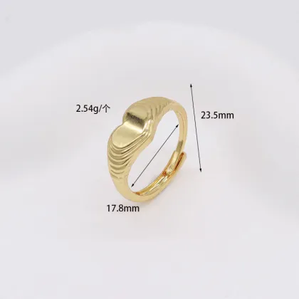 Jiexing 14K Gold Plated Adjustable Evil Eye Finger Rings