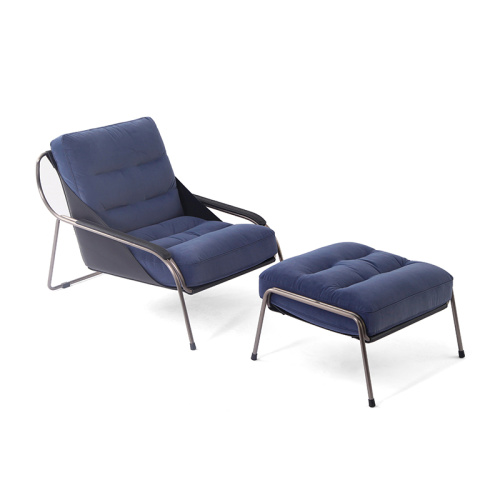 Zanotta Maggiolina Fabric Lounge Chair with ottoman Replica