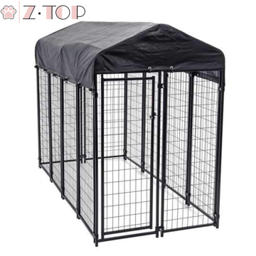 Welded Mesh Extra Large Double Dog Kennel with Canopy