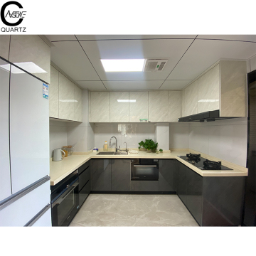 China Artificial Calacatta White Quartz Stone for Countertops and Bathroom Tops - Big Slabs
