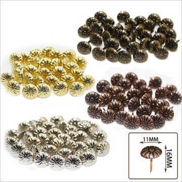 China Wholesale 11mm Brass Furniture Nail Studs
