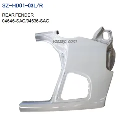 Steel Body Autoparts Honda 2003 FIT/JAZZ Rear Fender