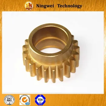 copper custom machining gear used in textile machinery parts