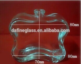 80ml butterfly shape glass perfume bottle with spray cap