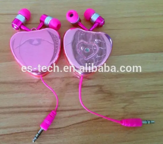 Special gift heart earphones , heart earbuds , shenzhen earpiece