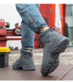 Botas de trabalho anti -esmagamento Sapatos de segurança de dedo do dedo do pé