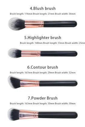 18 Pcs powder makeup brush Set holder korean morphe