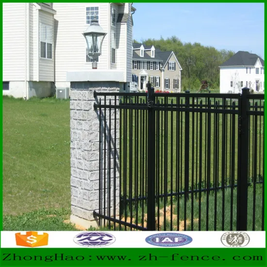 PVC coated tubaler yard Steel Fence and fence gate for selling