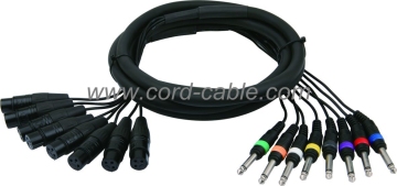 DMB série multi-canal stade serpent câble XLR F Jack Mono