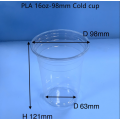 oem design Clear Thermoforming PLA Cup