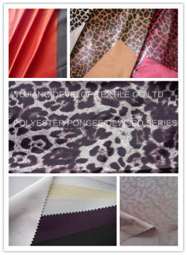 Polyester Pongee Fabric/Poly Ponge Fabric/Poly Dewspo Fabric for Garment Fabric