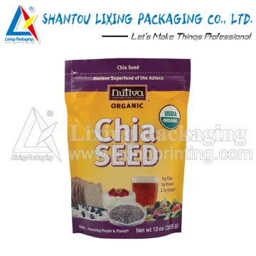 LIXING PACKAGING paper zip lock resealable food bag