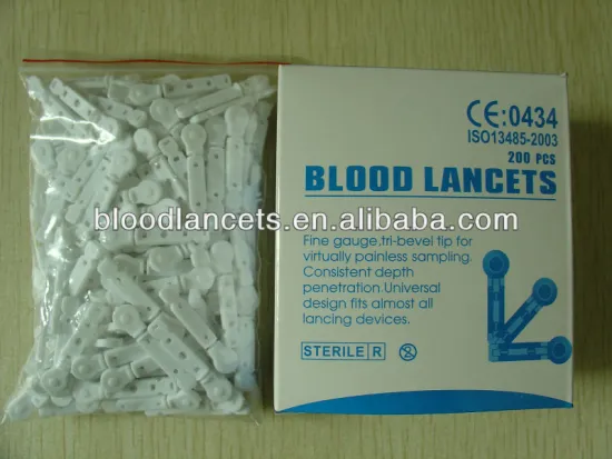 plastic blood lancet