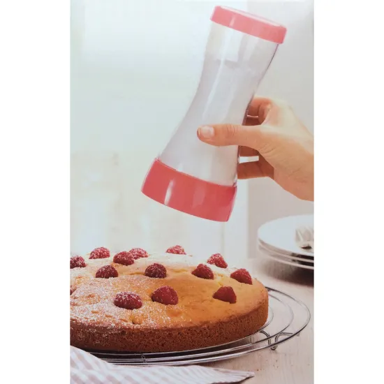 plastic flour powder icing sugar holder for kitchen tool