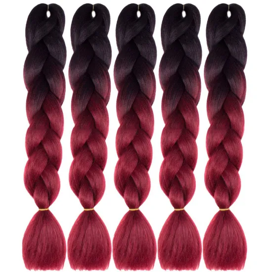 wholesale colorful red Braiding Hair Synthetic crochet Braids hair Extensions High Fiber Twist Braiding Hair for woman 24Inch