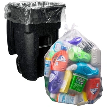 95-96 Gallon Trash Can Liners 1.5 Mil Black Kitchen Garbage Bag