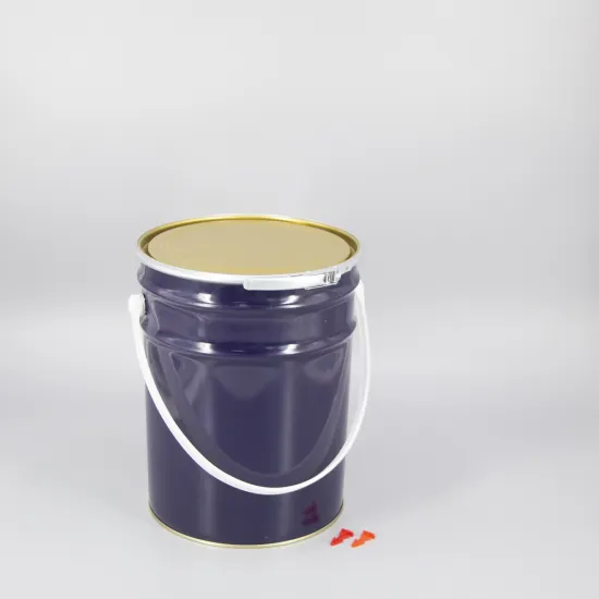 Round Tinplate Metal Paint Tin Can with handle
