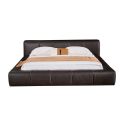 Letto imbottito moderno con struttura in legno