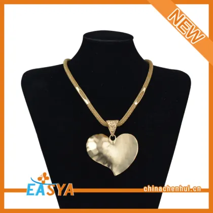 Gold Chain Gold Necklace Gold Heart Pendant Necklace