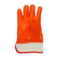 Guantes de trabajo de PVC fluorescentes de los guantes de seguridad